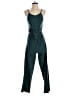 Line & Dot Solid Teal Jumpsuit Size XS - photo 1