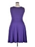 Unbranded Solid Purple Cocktail Dress Size XXL - photo 2