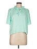 BCBGeneration 100% Polyester Green Short Sleeve Blouse Size L - photo 1