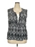Basic Editions 100% Rayon Gray Sleeveless Blouse Size 2X - photo 1