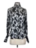 Farinaz Taghavi 100% Polyester Animal Print Silver Long Sleeve Blouse Size 4 - photo 1