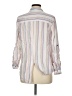 Standard Grace 100% Lyocell Stripes Ivory White Long Sleeve Button-Down Shirt Size M - photo 2