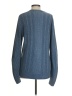 Michael Kors 100% Cotton Chevron-herringbone Blue Pullover Sweater Size S - photo 2