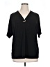 Ellen Tracy Black Short Sleeve Blouse Size XL - photo 1