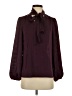 Anne Klein 100% Polyester Burgundy Long Sleeve Blouse Size XS - photo 1