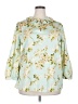 Tuckernuck Floral Teal 3/4 Sleeve Blouse Size XXL - photo 1