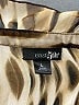 East5th 100% Polyester Animal Print Brown Short Sleeve Blouse Size L - photo 7
