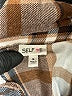 Self Esteem Plaid Brown Long Sleeve Blouse Size S - photo 7