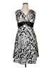 Jessica Howard 100% Polyester Paisley Silver Cocktail Dress Size 14 Petite - photo 1