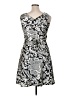 Jessica Howard 100% Polyester Paisley Silver Cocktail Dress Size 14 Petite - photo 2