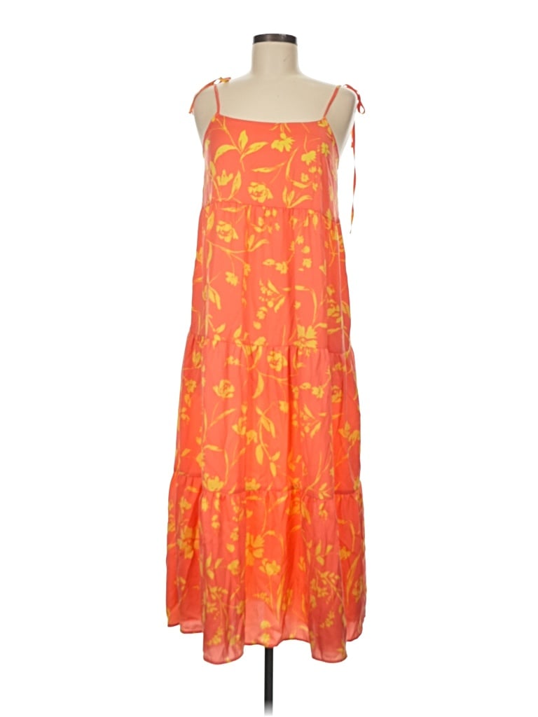 Pre-owned Zara Casual Dress In Orange