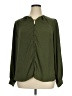 Nine West 100% Polyester Green Long Sleeve Blouse Size XL - photo 1