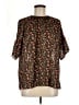 Ann Taylor LOFT Floral Black Short Sleeve Blouse Size M - photo 1