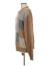 Oscar De La Renta Color Block Brown Pullover Sweater Size XXL - photo 5