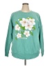 LAT Floral Teal Sweatshirt Size 2X - photo 1