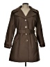 Calvin Klein 100% Polyester Brown Trenchcoat Size L (petite) - photo 1