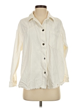 Zara 3/4 Sleeve Button-Down Shirt (view 1)