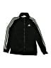 Adidas 100% Polyester Black Track Jacket Size 14 - 16 - photo 1