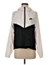Nike 100% Polyester Color Block White Windbreaker Size S - photo 1