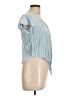 Sim & Sam 100% Rayon Blue Short Sleeve Top Size L - photo 4