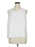 Nine West 100% Polyester White Sleeveless Blouse Size XL - photo 1