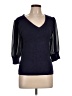 Design History Blue 3/4 Sleeve Top Size L - photo 1