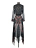 Maje 100% Polyester Paisley Blue Casual Dress Size Sm (1) - photo 2