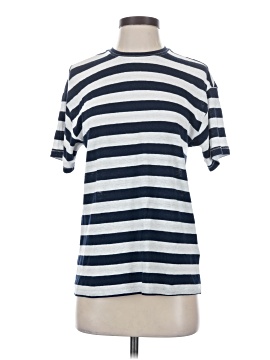 Madewell Linen-Blend Crewneck Oversized Tee in Stripe (view 1)
