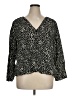 A New Day 100% Rayon Animal Print Black 3/4 Sleeve Blouse Size 1X - photo 1