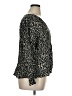 A New Day 100% Rayon Animal Print Black 3/4 Sleeve Blouse Size 1X - photo 4