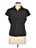 DressBarn Polka Dots Black Short Sleeve Blouse Size XL - photo 1