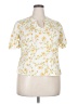 Assorted Brands Floral Yellow Short Sleeve Blouse Size 2X - photo 1