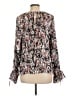 BCBGMAXAZRIA 100% Polyester Silver Long Sleeve Blouse Size L - photo 2