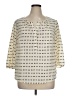 Talbots 100% Polyester Ivory 3/4 Sleeve Blouse Size 1X - photo 1