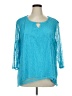 Alfred Dunner 100% Polyester Teal 3/4 Sleeve Blouse Size XL - photo 1