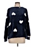 Ann Taylor LOFT Hearts Blue Pullover Sweater Size L - photo 1