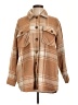 Time and Tru Plaid Brown Coat Size L - photo 1