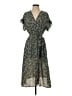 Max Studio 100% Polyester Paisley Green Casual Dress Size S - photo 1