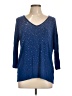 Design History Stars Blue 3/4 Sleeve Top Size L - photo 1