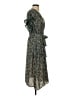 Max Studio 100% Polyester Paisley Green Casual Dress Size S - photo 4