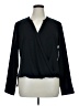 Remade 100% Polyester Black Long Sleeve Blouse Size XL - photo 1