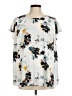Torrid 100% Polyester Floral Ivory Short Sleeve Blouse Size Med Plus (00) - photo 1