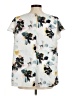 Torrid 100% Polyester Floral Ivory Short Sleeve Blouse Size Med Plus (00) - photo 2