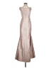 Alfred Sung 100% Polyester Metallic Tan Cocktail Dress Size 4 - photo 1