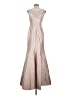 Alfred Sung 100% Polyester Metallic Tan Cocktail Dress Size 4 - photo 2