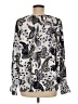 Ann Taylor LOFT Outlet 100% Polyester Silver Long Sleeve Blouse Size M - photo 2