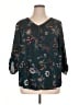 Maurices Floral Teal 3/4 Sleeve Blouse Size XL - photo 1