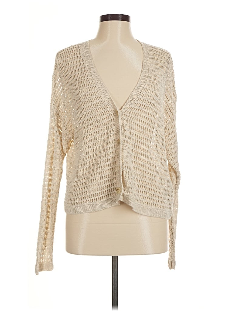 Pre-owned Max Studio Cardigan Sweater In Ivory
