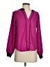 Shein 100% Polyester Pink Long Sleeve Blouse Size S - photo 1
