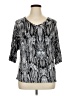 Apt. 9 Silver 3/4 Sleeve Blouse Size XL - photo 1